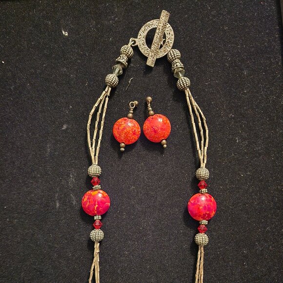 Earring/ necklace set - Picture 2 of 2